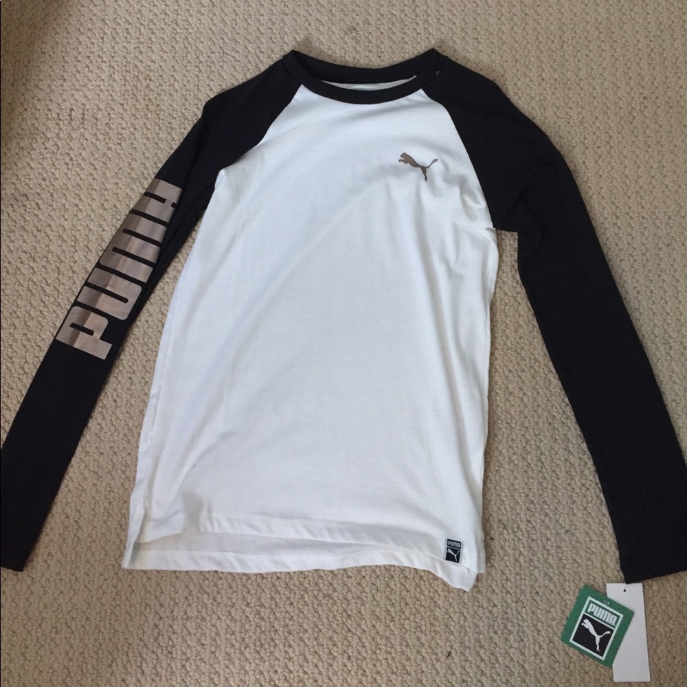 White and gold puma long sleeve